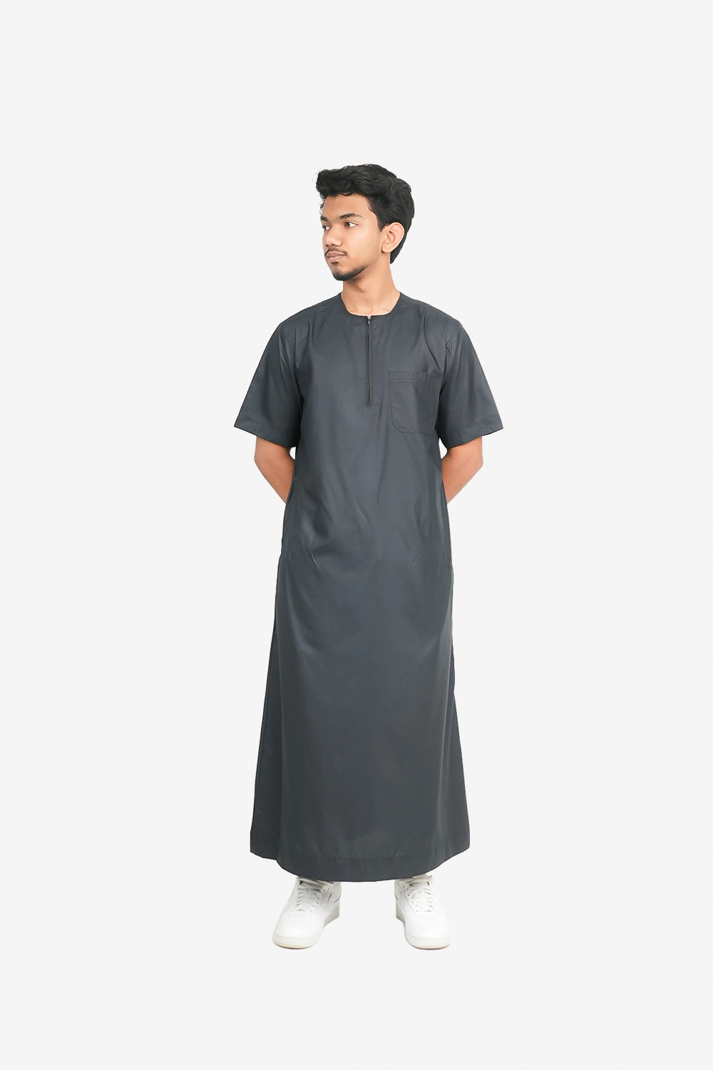 Finesse Casual Zipper Half Thobe