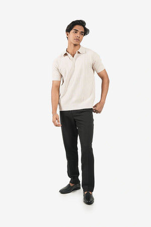 Finesse Threadline Knitted Button Polo - Finesse Lifestyle