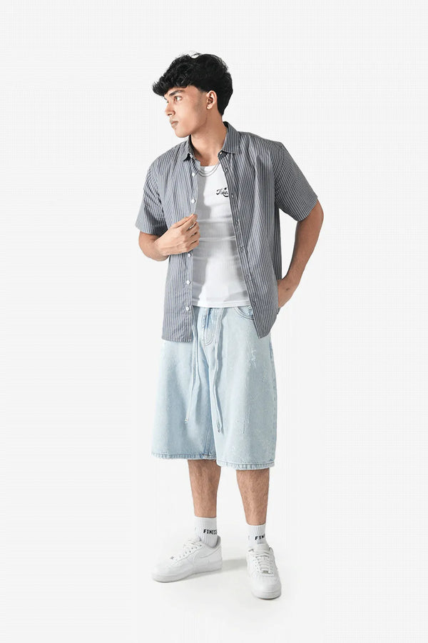 Finesse Relaxed-fit Denim Jorts - Finesse Lifestyle