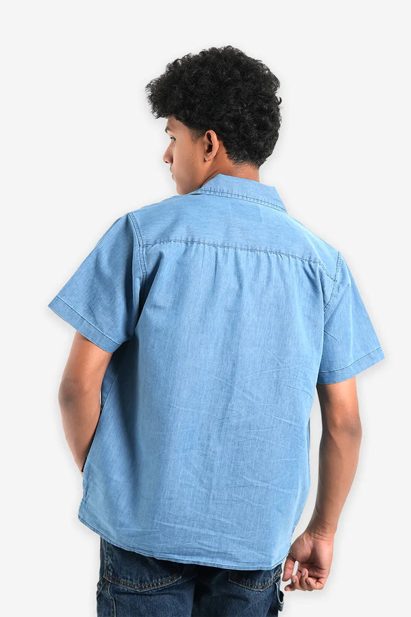 Finesse Denim Cuban Collar Shirts