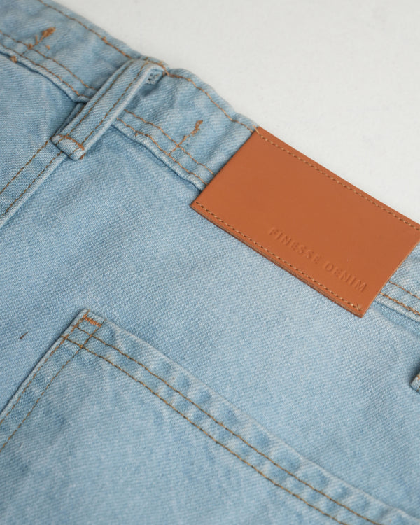 Finesse Low-Rider Flare Denim Pants