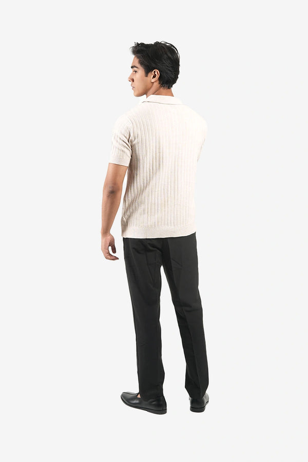 Finesse Threadline Knitted Button Polo - Finesse Lifestyle