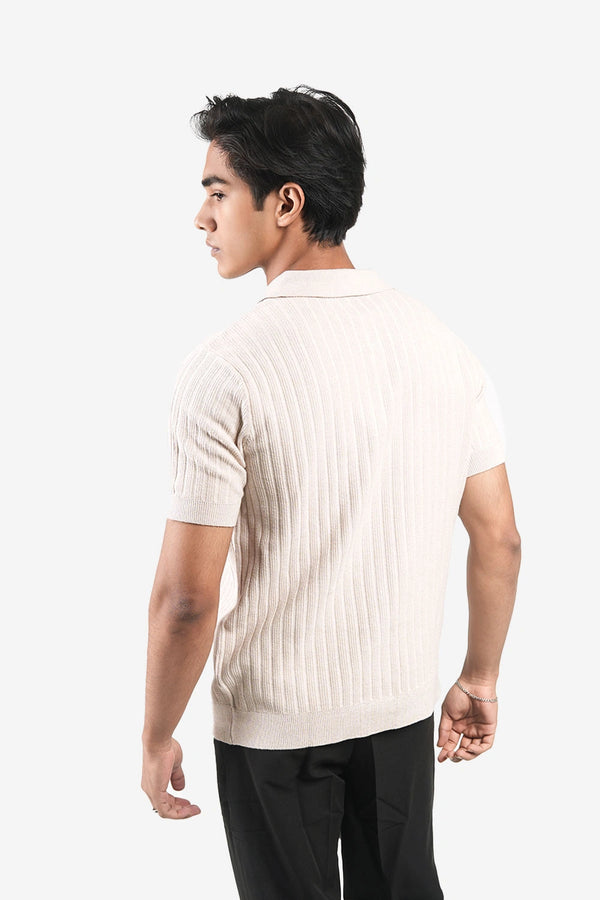 Finesse Threadline Knitted Button Polo - Finesse Lifestyle