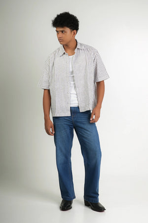 Finesse Low-Rider Flare Denim Pants