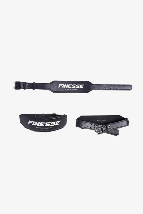 Finesse Dual-Prong Leather Weight Lifting Gym Belt - Finesse Lifestyle
