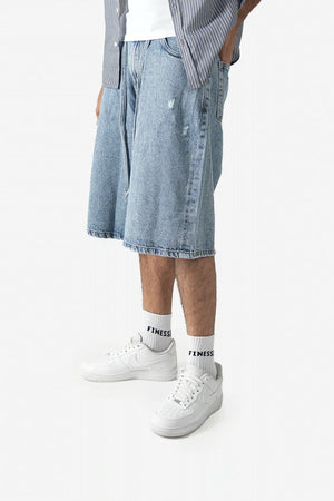 Finesse Relaxed-fit Denim Jorts - Finesse Lifestyle