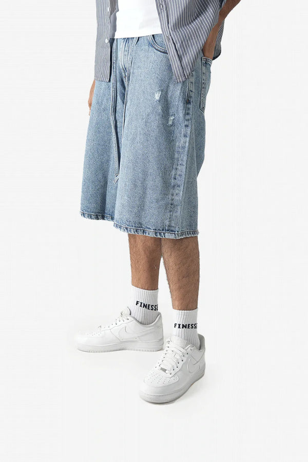 Finesse Relaxed-fit Denim Jorts - Finesse Lifestyle