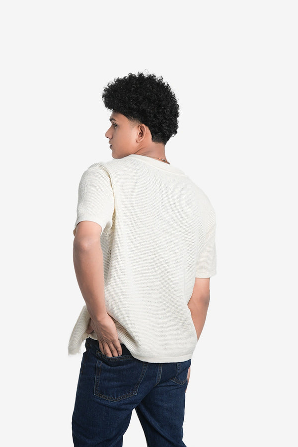 Finesse Knitted Cuban Collar Polo Shirt