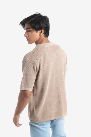 Finesse Knitted Cuban Collar Polo Shirt