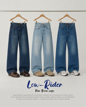 Finesse Low-Rider Flare Denim Pants