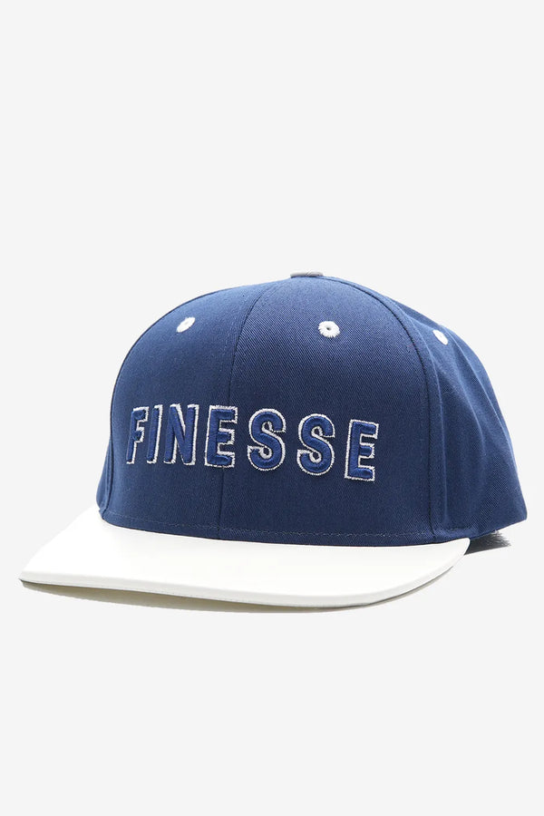 Finesse FAUX leather Visor Contrast Snapback Caps - Finesse Lifestyle