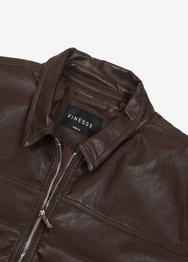 Finesse Minimalist Faux Leather Jackets