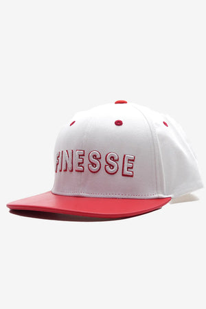 Finesse FAUX leather Visor Contrast Snapback Caps - Finesse Lifestyle