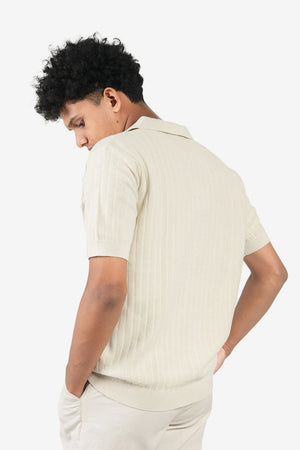 Finesse Threadline Knitted Button Polo - Finesse Lifestyle