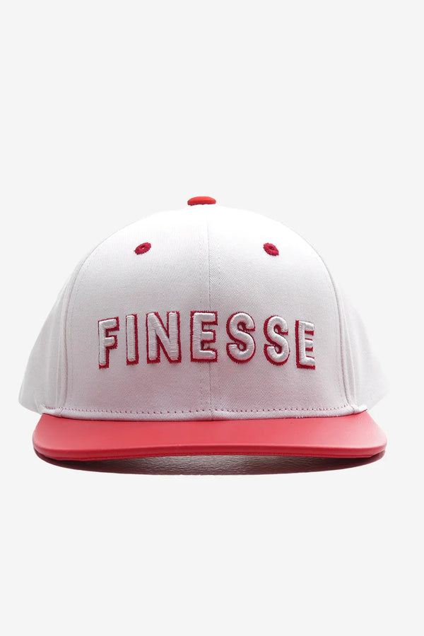 Finesse FAUX leather Visor Contrast Snapback Caps - Finesse Lifestyle