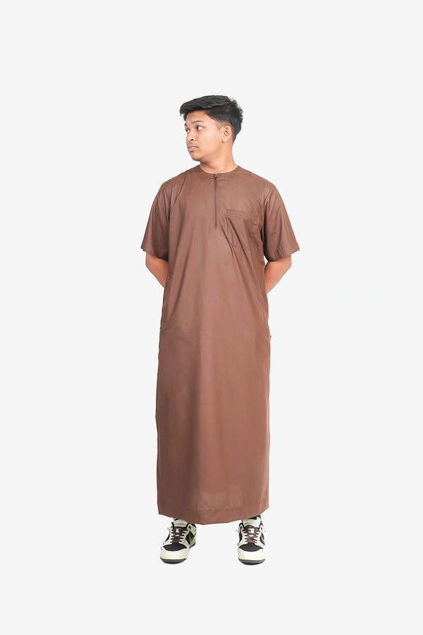Finesse Casual Zipper Half Thobe