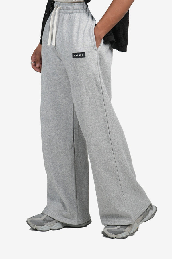 Finesse Essential Baggy Trouser front view – Black Streetwear Bottoms Bangladesh