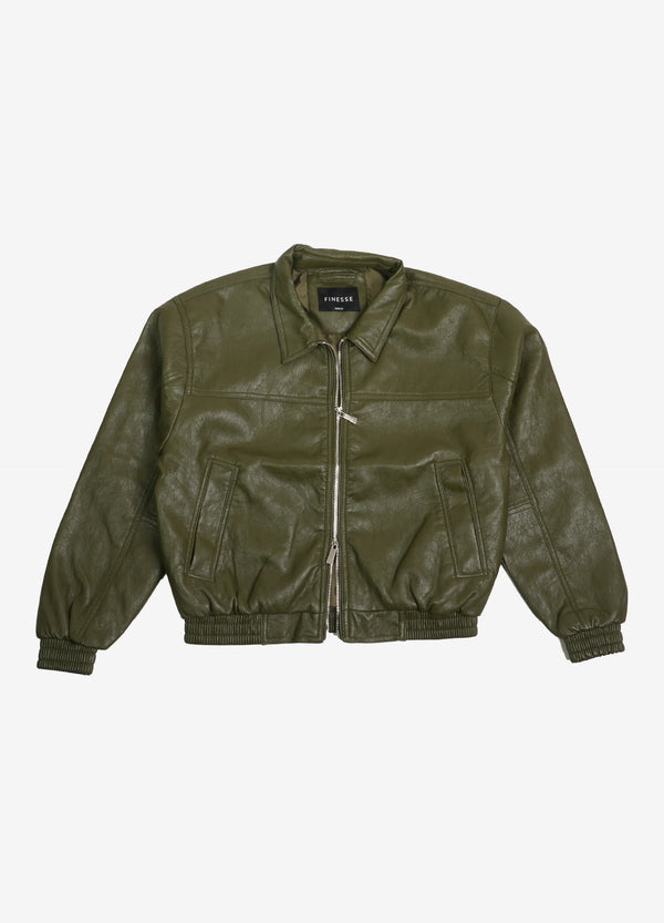 Finesse Minimalist Faux Leather Jackets