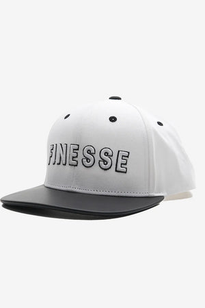 Finesse FAUX leather Visor Contrast Snapback Caps - Finesse Lifestyle