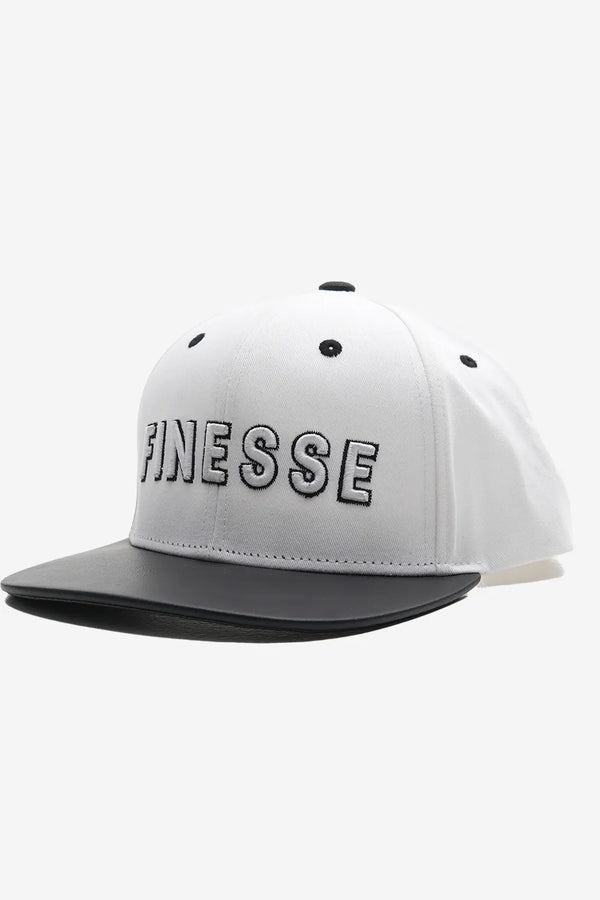 Finesse FAUX leather Visor Contrast Snapback Caps - Finesse Lifestyle