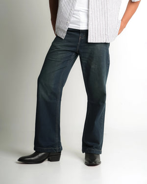 Finesse Low-Rider Flare Denim Pants