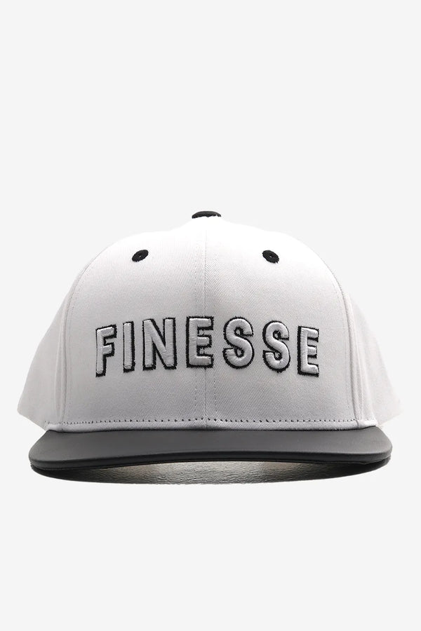 Finesse FAUX leather Visor Contrast Snapback Caps - Finesse Lifestyle