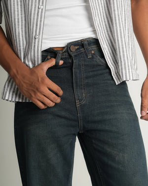 Finesse Low-Rider Flare Denim Pants
