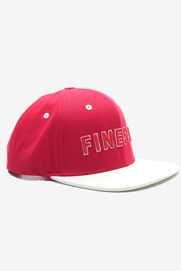 Finesse FAUX leather Visor Contrast Snapback Caps - Finesse Lifestyle