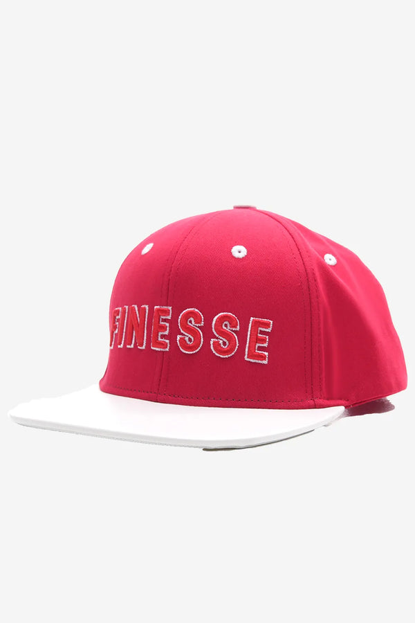 Finesse FAUX leather Visor Contrast Snapback Caps - Finesse Lifestyle