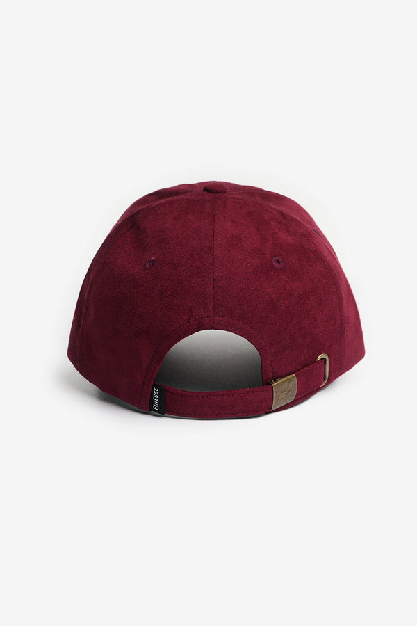 Finesse Embroidered Suede Baseball Cap