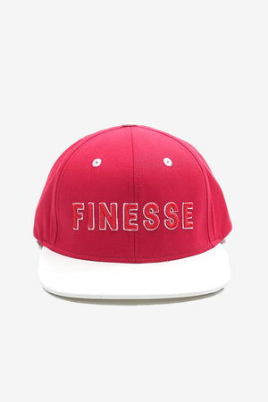 Finesse FAUX leather Visor Contrast Snapback Caps - Finesse Lifestyle