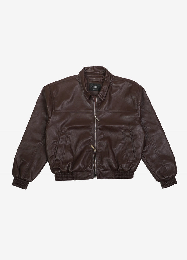 Finesse Minimalist Faux Leather Jackets
