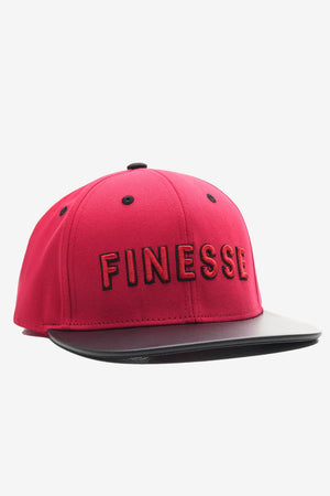 Finesse FAUX leather Visor Contrast Snapback Caps - Finesse Lifestyle