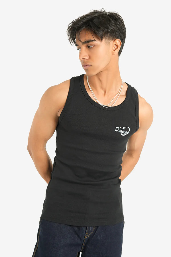 Finesse Round Neck Muscle Fit Rib Vest ( 3 PC Pack ) - Finesse Lifestyle