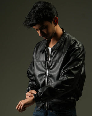 Finesse Minimalist Faux Leather Jackets