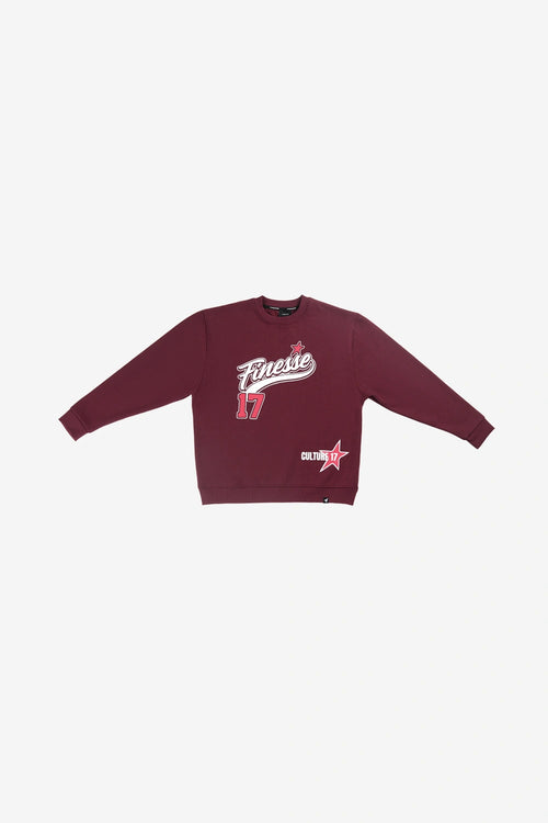 Finesse Maroon Rush Sweatshirt - FWS02F25