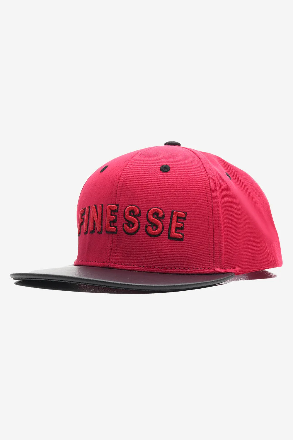 Finesse FAUX leather Visor Contrast Snapback Caps - Finesse Lifestyle