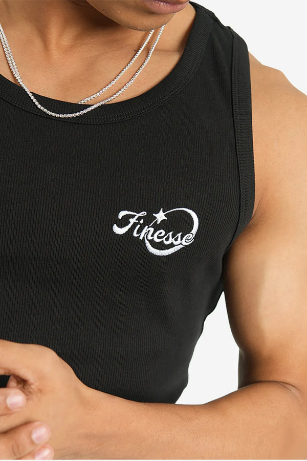 Finesse Round Neck Muscle Fit Rib Vest ( 3 PC Pack ) - Finesse Lifestyle