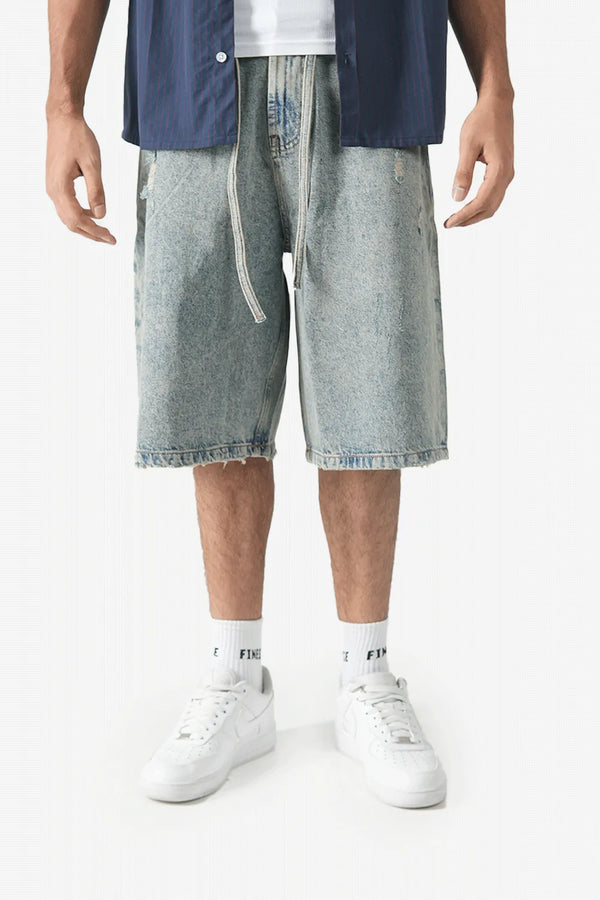 Finesse Relaxed-fit Denim Jorts - Finesse Lifestyle