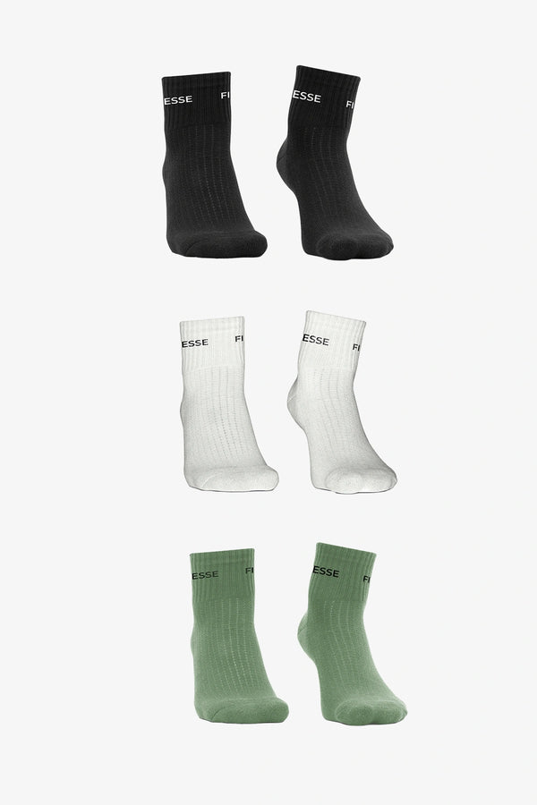 Finesse Everyday Plus Quarter Socks (3 pair)
