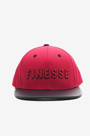 Finesse FAUX leather Visor Contrast Snapback Caps - Finesse Lifestyle