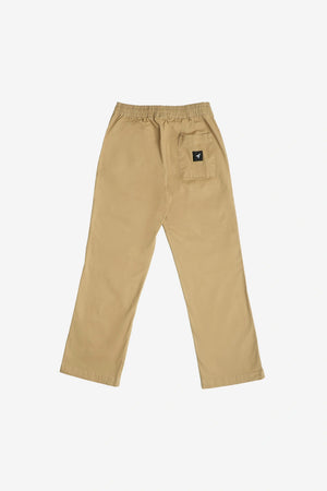Finesse Baggy Fit Trousers Beige back view – Comfort Street Style BD