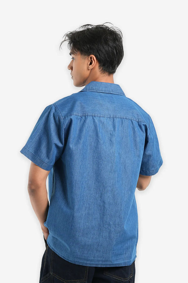 Finesse Denim Cuban Collar Shirts