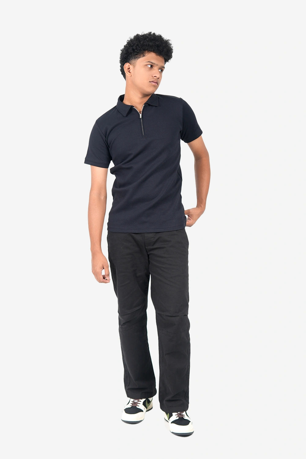 The Finesse Regular-Fit Zipper Polo - Finesse Lifestyle