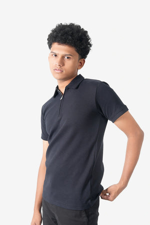 The Finesse Regular-Fit Zipper Polo - Finesse Lifestyle