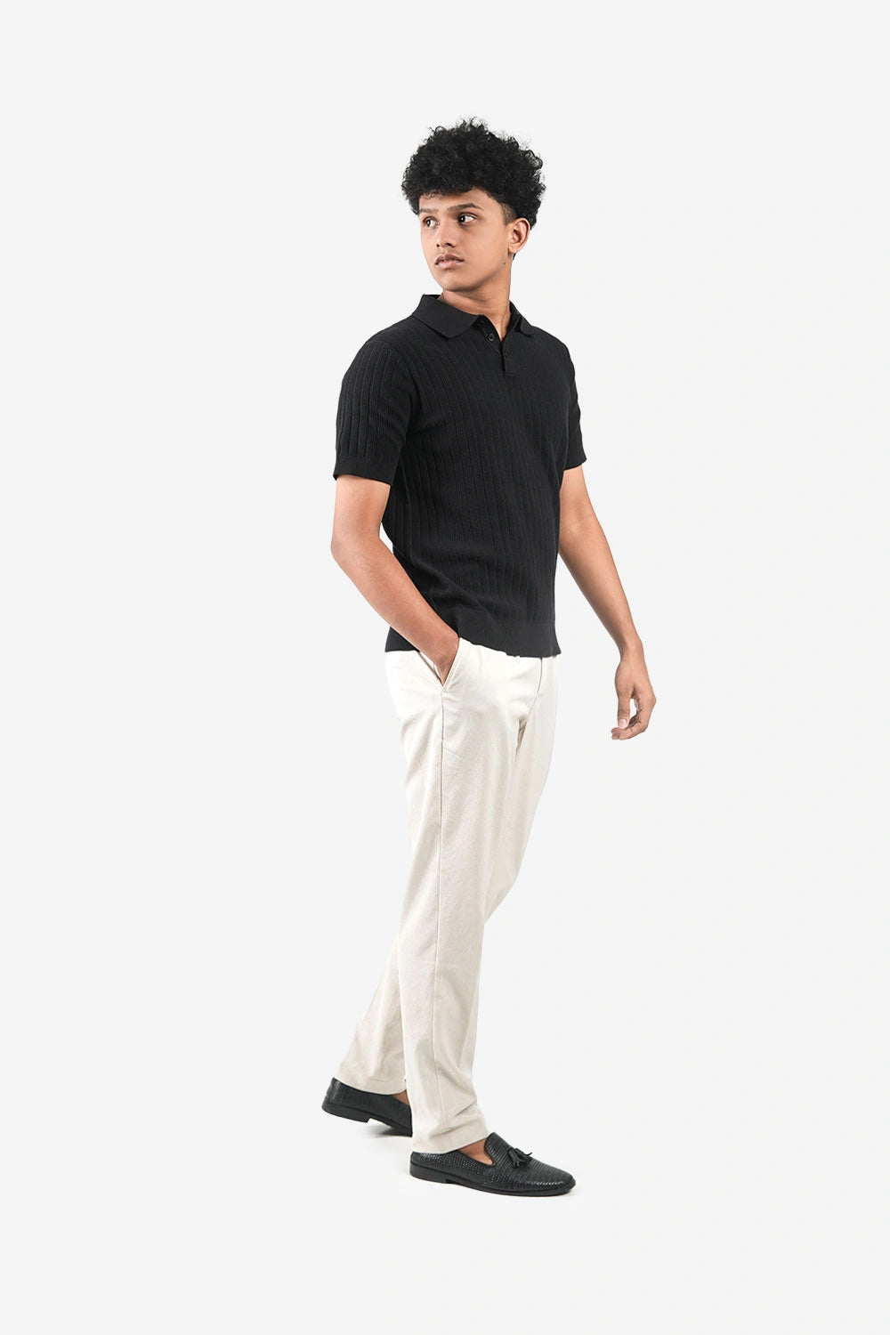 Finesse Threadline Knitted Button Polo - Finesse Lifestyle