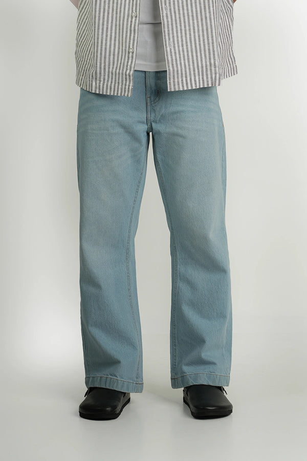 Finesse Low-Rider Flare Denim Pants