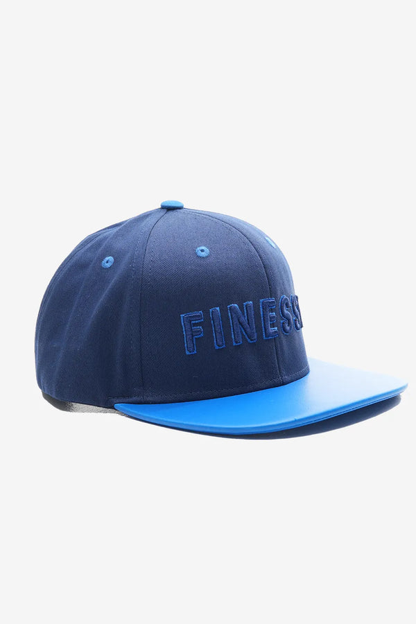 Finesse FAUX leather Visor Contrast Snapback Caps - Finesse Lifestyle