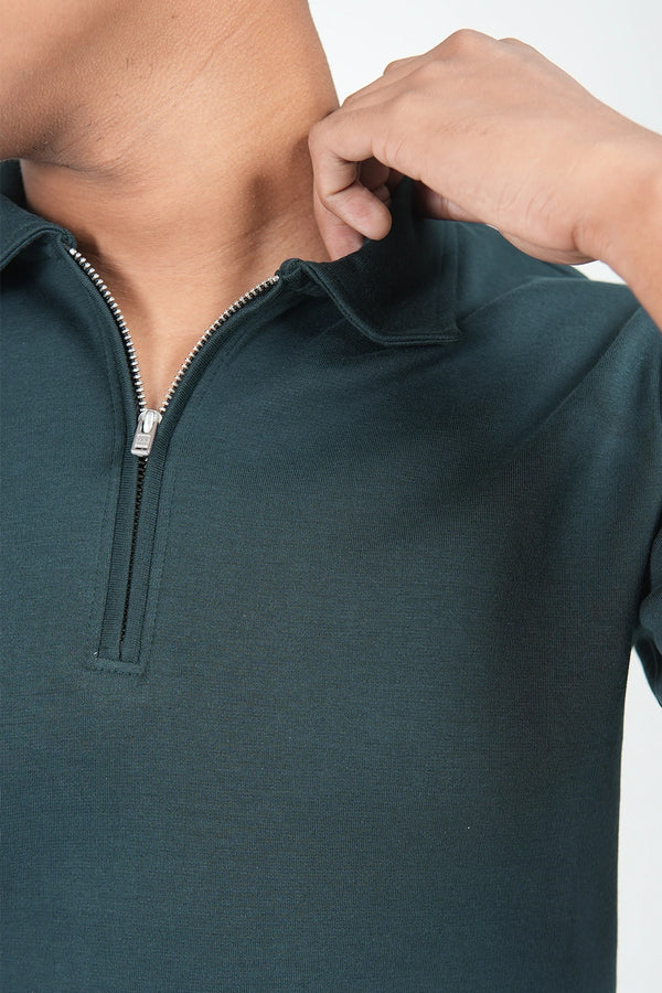 The Finesse Regular-Fit Zipper Polo - Finesse Lifestyle