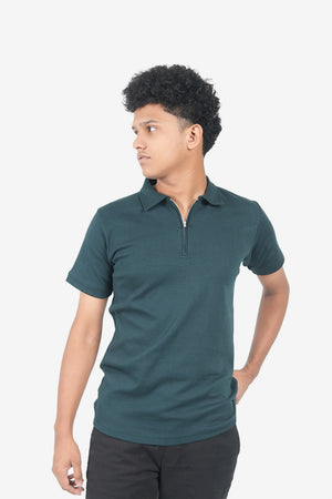 The Finesse Regular-Fit Zipper Polo - Finesse Lifestyle